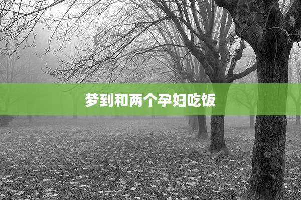 梦到和两个孕妇吃饭