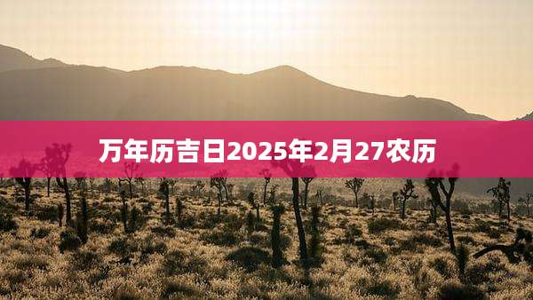 万年历吉日2025年2月27农历