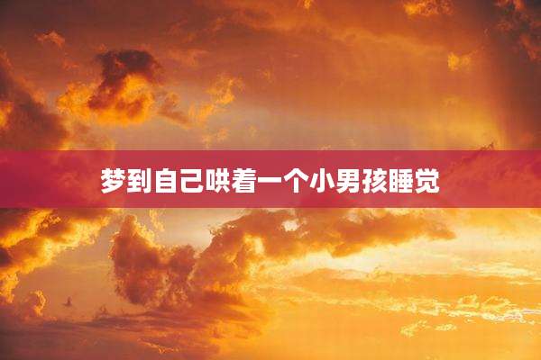 梦到自己哄着一个小男孩睡觉