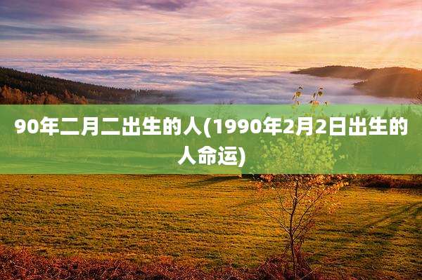90年二月二出生的人(1990年2月2日出生的人命运)