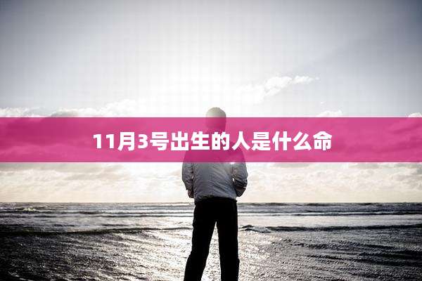 11月3号出生的人是什么命