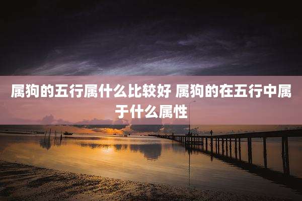 属狗的五行属什么比较好 属狗的在五行中属于什么属性