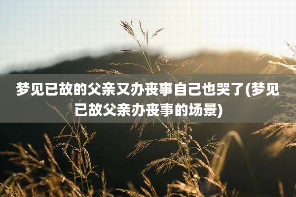 梦见已故的父亲又办丧事自己也哭了(梦见已故父亲办丧事的场景)