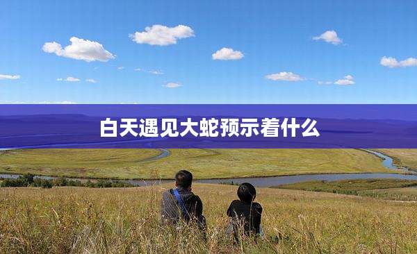 白天遇见大蛇预示着什么