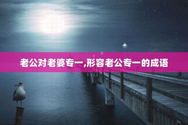 老公对老婆专一,形容老公专一的成语