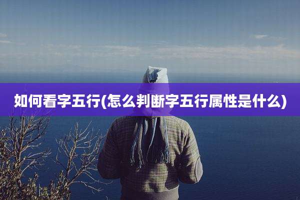如何看字五行(怎么判断字五行属性是什么)