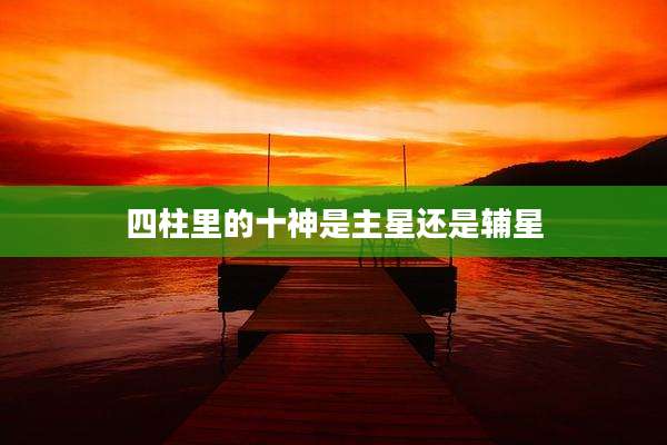 四柱里的十神是主星还是辅星