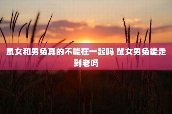 鼠女和男兔真的不能在一起吗 鼠女男兔能走到老吗