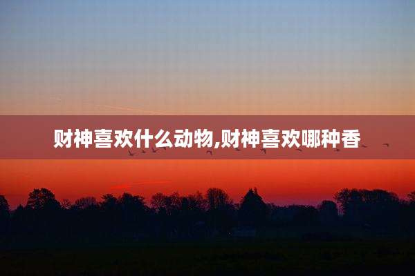 财神喜欢什么动物,财神喜欢哪种香