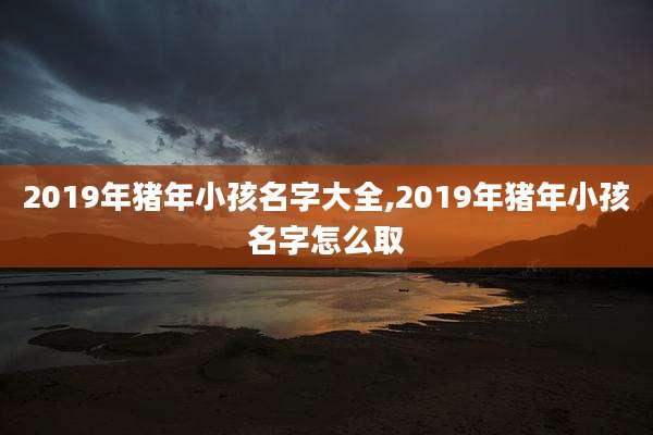 2019年猪年小孩名字大全,2019年猪年小孩名字怎么取