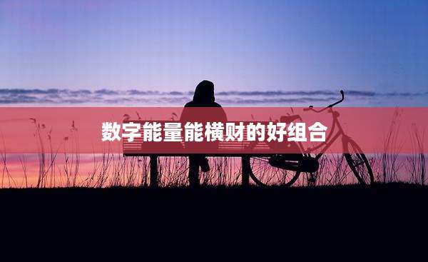 数字能量能横财的好组合