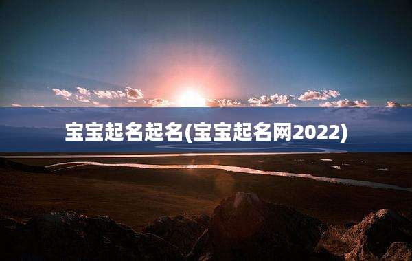 宝宝起名起名(宝宝起名网2022)