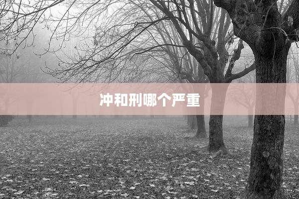 冲和刑哪个严重
