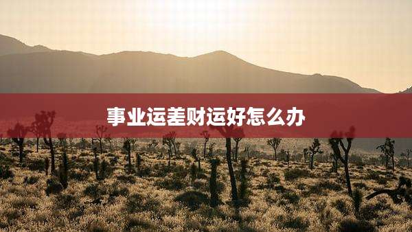事业运差财运好怎么办