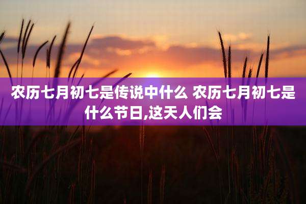 农历七月初七是传说中什么 农历七月初七是什么节日,这天人们会