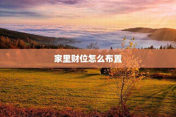家里财位怎么布置