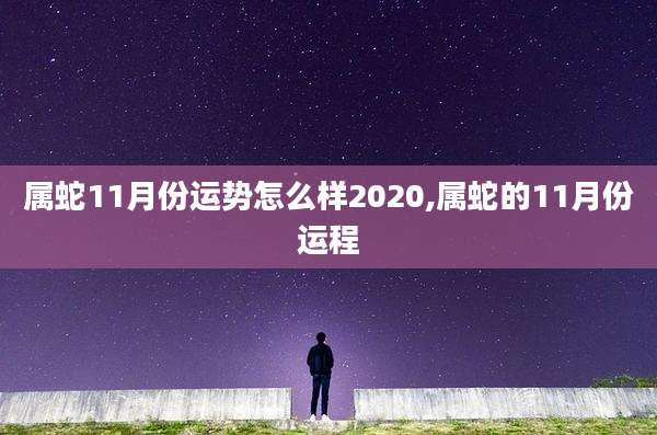 属蛇11月份运势怎么样2020,属蛇的11月份运程