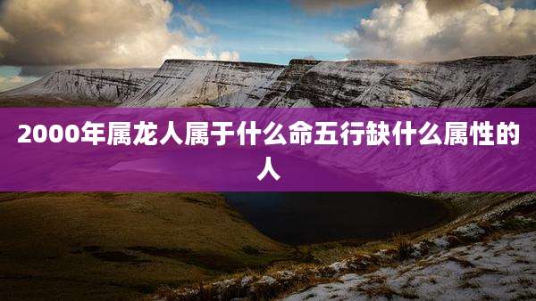 2000年属龙人属于什么命五行缺什么属性的人