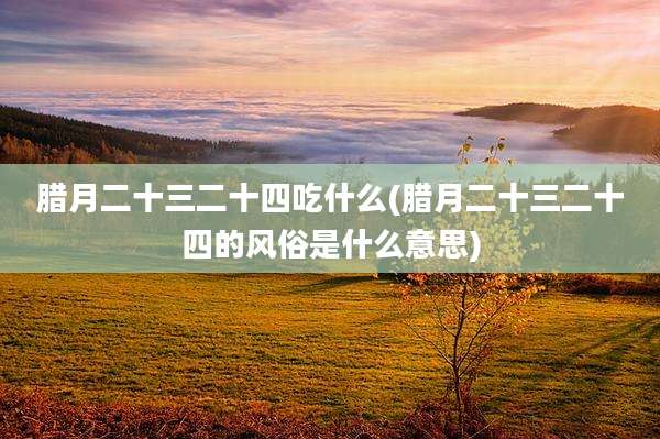 腊月二十三二十四吃什么(腊月二十三二十四的风俗是什么意思)