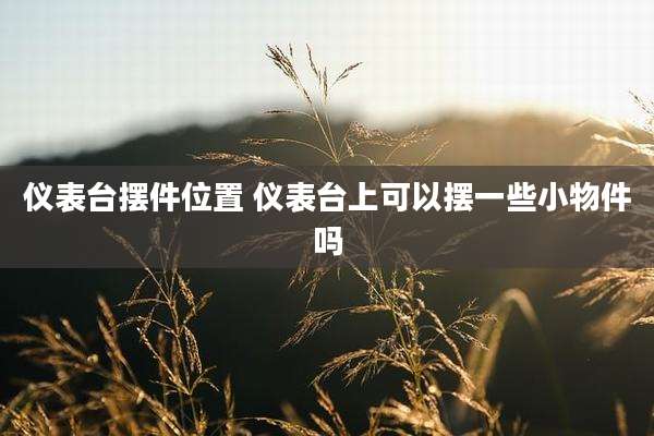 仪表台摆件位置 仪表台上可以摆一些小物件吗