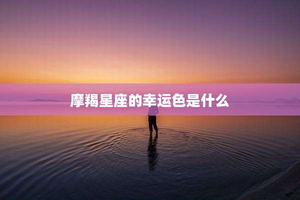 摩羯星座的幸运色是什么