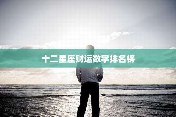 十二星座财运数字排名榜