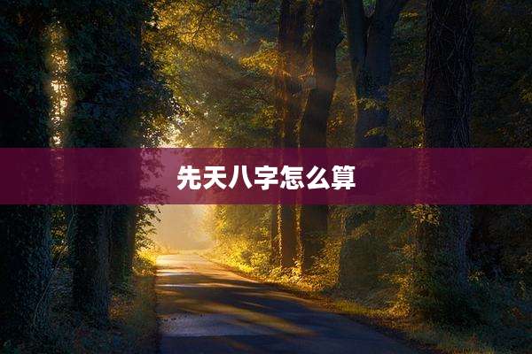 先天八字怎么算