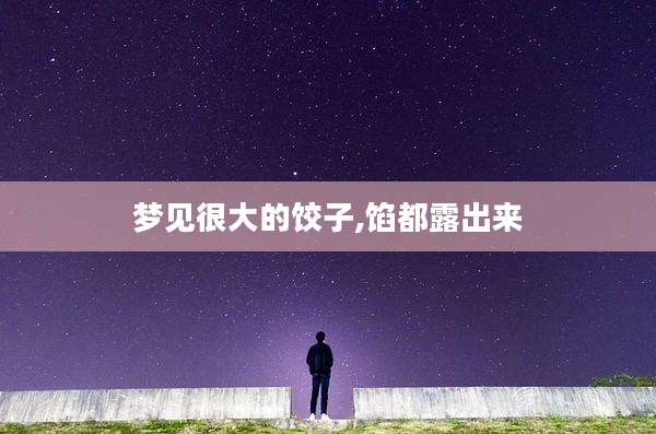 梦见很大的饺子,馅都露出来