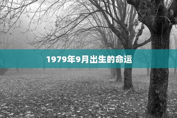 1979年9月出生的命运