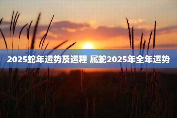2025蛇年运势及运程 属蛇2025年全年运势