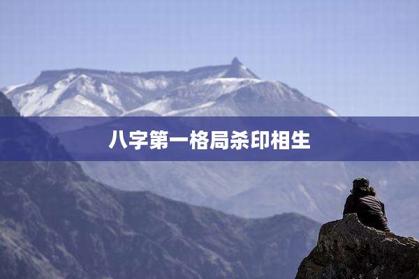 八字第一格局杀印相生