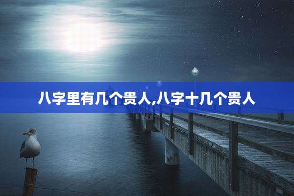 八字里有几个贵人,八字十几个贵人