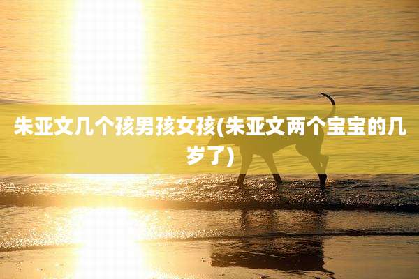 朱亚文几个孩男孩女孩(朱亚文两个宝宝的几岁了)