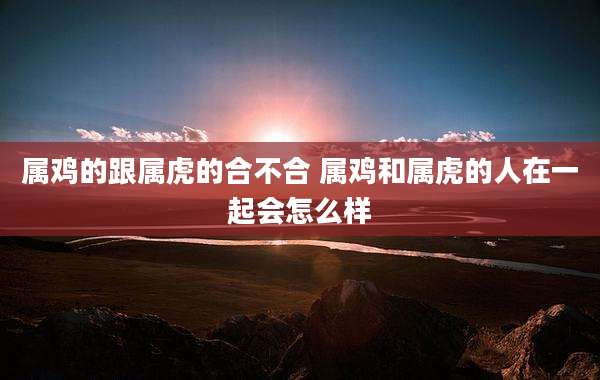 属鸡的跟属虎的合不合 属鸡和属虎的人在一起会怎么样