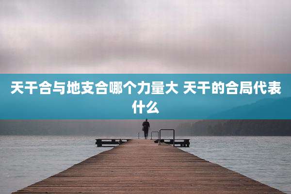 天干合与地支合哪个力量大 天干的合局代表什么