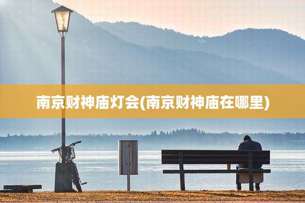 南京财神庙灯会(南京财神庙在哪里)