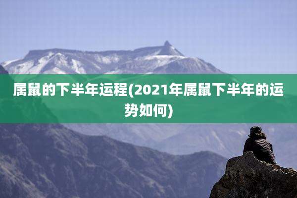 属鼠的下半年运程(2021年属鼠下半年的运势如何)