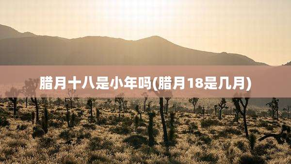 腊月十八是小年吗(腊月18是几月)