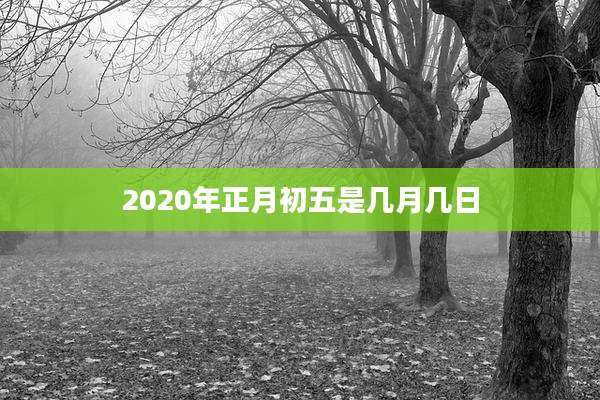 2020年正月初五是几月几日