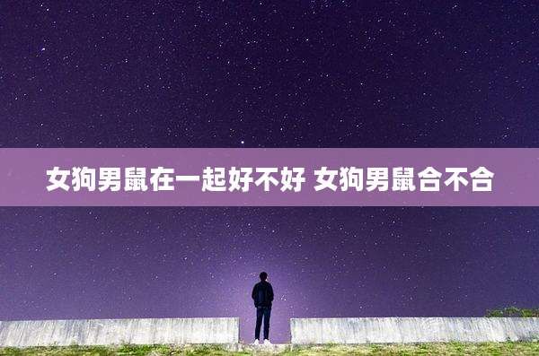 女狗男鼠在一起好不好 女狗男鼠合不合