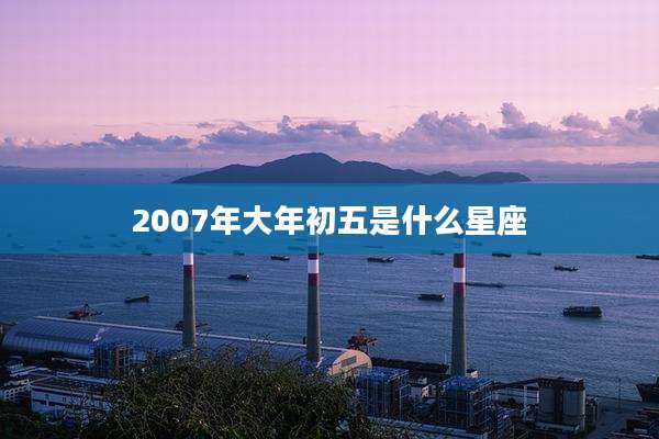 2007年大年初五是什么星座