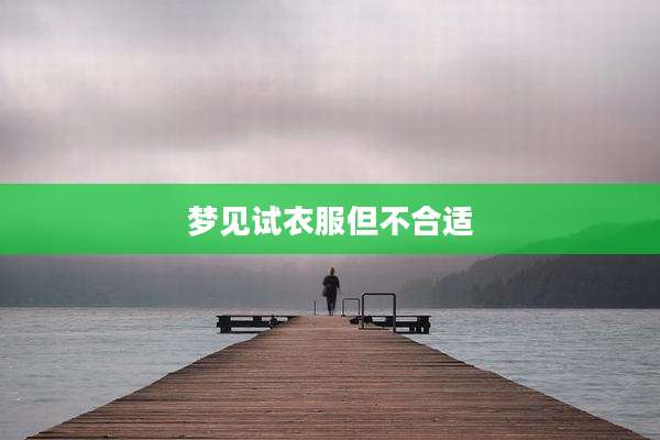 梦见试衣服但不合适