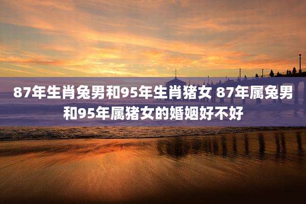 87年生肖兔男和95年生肖猪女 87年属兔男和95年属猪女的婚姻好不好