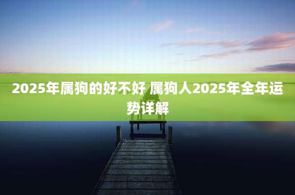 2025年属狗的好不好 属狗人2025年全年运势详解