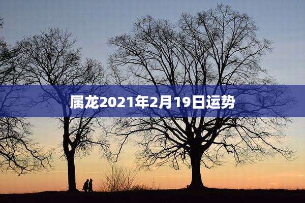 属龙2021年2月19日运势