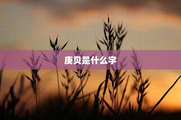 庚贝是什么字