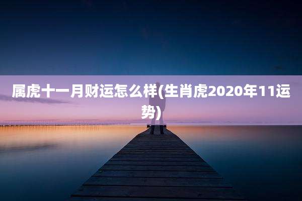 属虎十一月财运怎么样(生肖虎2020年11运势)