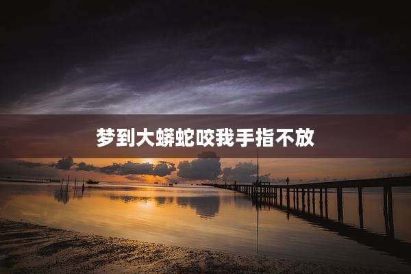 梦到大蟒蛇咬我手指不放