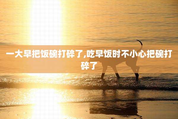 一大早把饭碗打碎了,吃早饭时不小心把碗打碎了