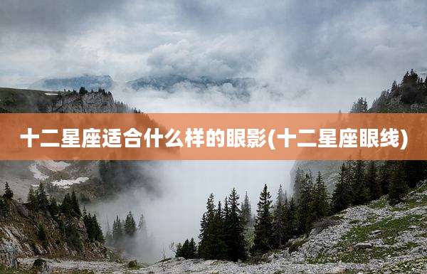 十二星座适合什么样的眼影(十二星座眼线)